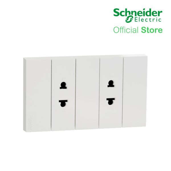 Schneider AvatarOn A 16A 250V 2G 2 Pin Universal Socket-outlet White A70426US-WE | Switch Outlet Online now