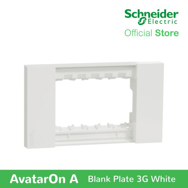 Schneider AvatarOn A 3 gangs Blank Plate - WHITE M3T03-WE Supply