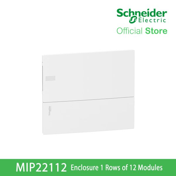 Schneider Enclosure, Resi9 MP Flush Mounting 1 Row of 8 Modules IP40 White Door 1 Earth + 1 Neutral Terminal Blocks MIP22108 Online now