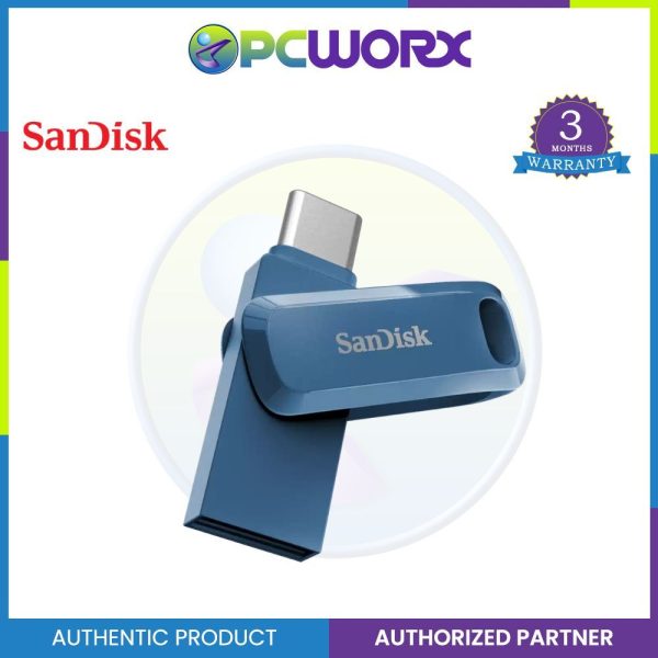 SanDisk 32GB Ultra Dual Drive Go USB Type-C Flash Drive - Black | Navy Blue Online