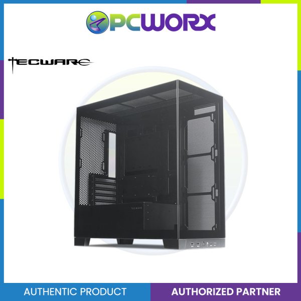 Tecware VX90M mATX Dual Tempered Glass Panoramic PC Case Discount