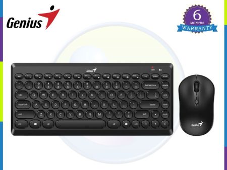 Genius LuxeMate Q8000 Stylish Wireless Keyboard & Mouse Combo - Black Cheap