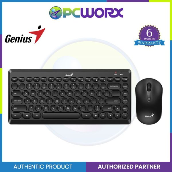 Genius LuxeMate Q8000 Stylish Wireless Keyboard & Mouse Combo - Black Cheap