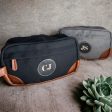 Customizable Toiletry Bag with Leather Patch - Durable, Water-Resistant & Spacious For Discount