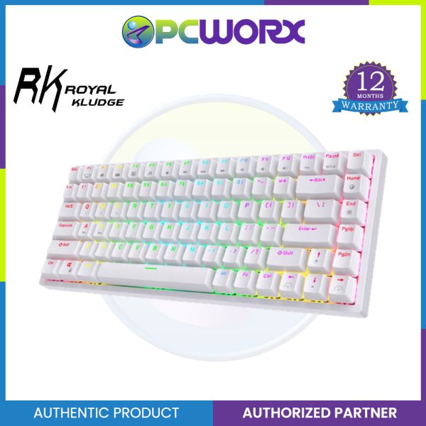 Royal Kludge RK84 Tri-Mode Hot Swappable RGB Backlit Bluetooth 2.4G - 75% Mechanical Keyboard For Cheap