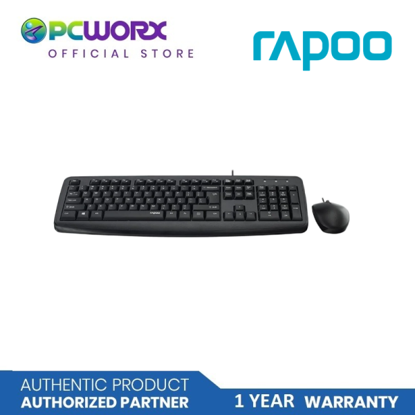 Rapoo NX1600 Wired Optical Keyboard & Mouse | Rapoo Keyboard and Mouse Combo | Mice and Keyboard | Wired Optical Mouse and Keyboard - Wired Mouse & Keyboard Combo For Discount