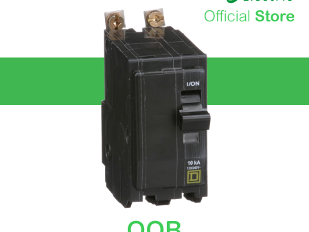 Schneider QOB UL 2-Pole 20A Bolt-On Miniature Circuit Breaker 120 240V 10kAIC QOB220 Online Sale