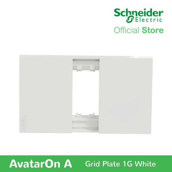 Schneider AvatarOn A 1 gang Grid Plate - WHITE M3T01-WE Discount