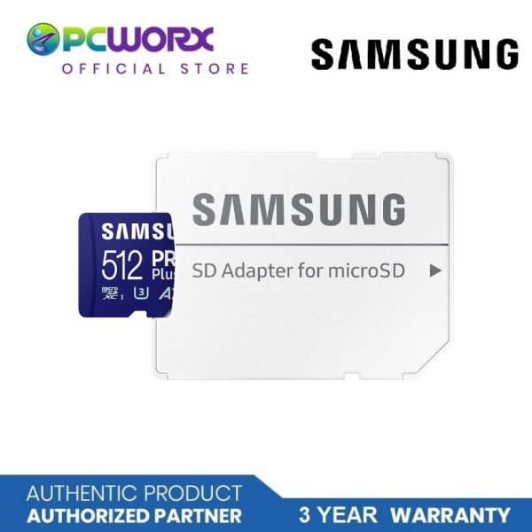 Samsung MB-MD128SA APC 128GB | MB-MD512SA APC 512GB MICRO SD PRO PLUS W ADAPTER SAMSUNG MICRO SD MEMORY CARD | Samsung 128GB MICROSD Memory Card on Sale