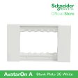 Schneider AvatarOn A 3 gangs Blank Plate - WHITE M3T03-WE Supply