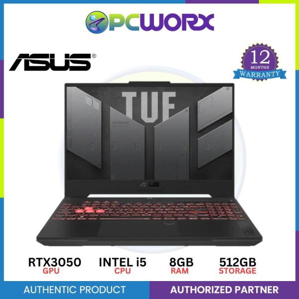 Asus TUF GAMING F15 15.6In 144HZ Core i5-12500H 8GB RAM 512GB SSD NVIDIA RTX3050 4GB Win11 Fashion