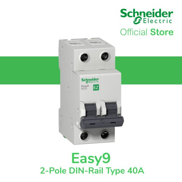 Schneider Easy9 IEC 2P 40A C DIN-Rail Type Miniature Circuit Breaker 230V 6kAIC EZ9F56240 Online Sale