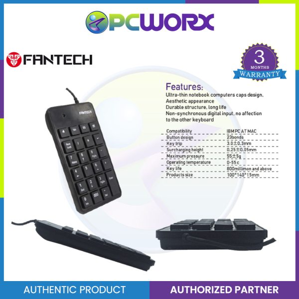 FANTECH FTK801 Numpad Keyboard, Numerical Keyboard for laptop and PC For Discount