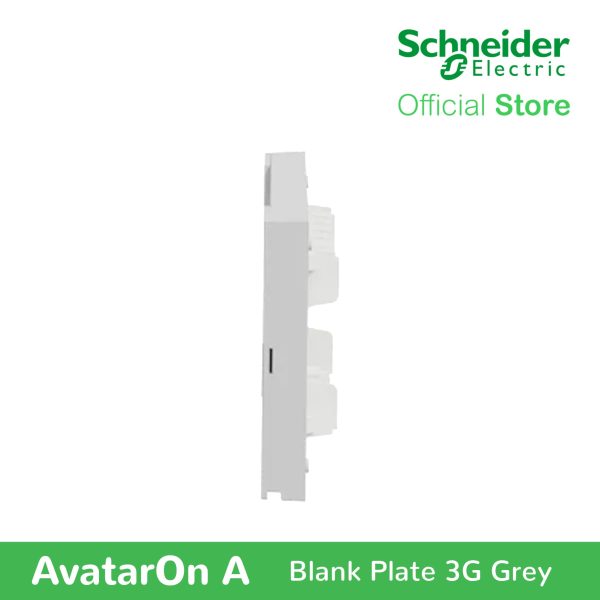 Schneider AvatarOn A 3 gangs Blank Plate - GREY M3T03-GY on Sale