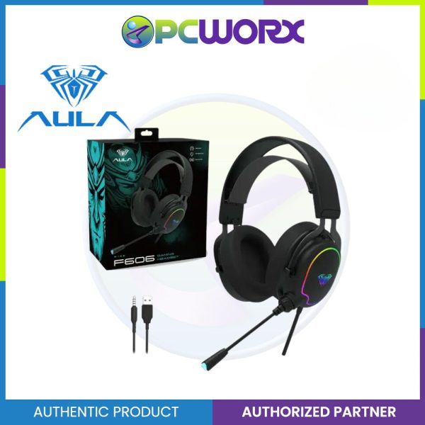 Aula F606 Wired Gaming Headset With Noise Cancelling Microphone For Sale