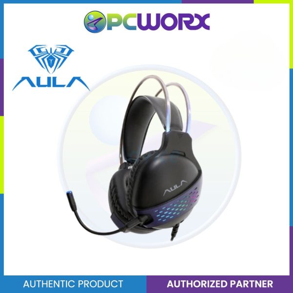 Aula S503 Wired Gaming Headset Head Beam Glow | HD Calling Lightweight Design for PC Laptops For Sale