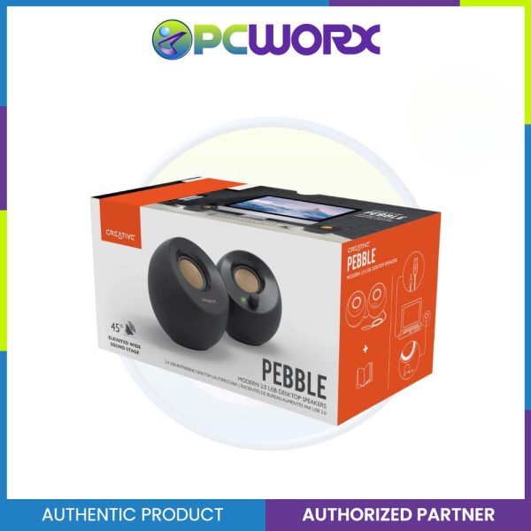 Creative MF1680 Speaker Pebble Plus WW-R BLACK   WHITE | Modern 2.0 USB Speaker | Creative Speaker Sale