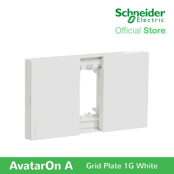 Schneider AvatarOn A 1 gang Grid Plate - WHITE M3T01-WE Discount