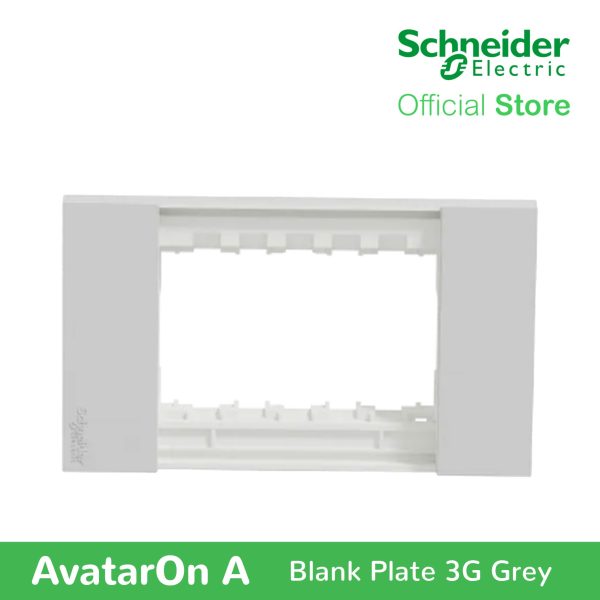 Schneider AvatarOn A 3 gangs Blank Plate - GREY M3T03-GY on Sale