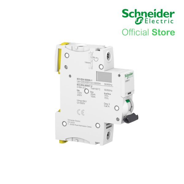 Schneider Acti9 IEC, 1-Pole 32A DIN-Rail Type Circuit Breaker 230 400V 10 KAIC (A9F74132) Hot on Sale