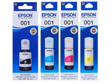 Epson 001 Original Ink Bottle Set for L4150 L4160 4260;L6160 6260;L6170 6270 6290 (BCMY Set) Online now