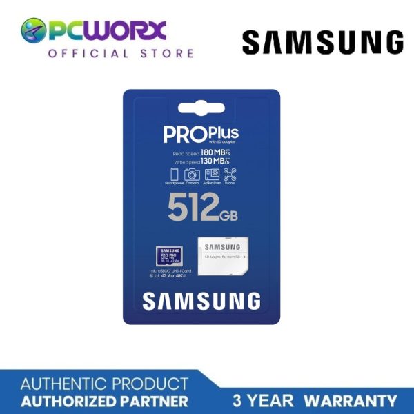 Samsung MB-MD128SA APC 128GB | MB-MD512SA APC 512GB MICRO SD PRO PLUS W ADAPTER SAMSUNG MICRO SD MEMORY CARD | Samsung 128GB MICROSD Memory Card on Sale