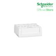 Schneider Enclosure Resi9 MP Surface Mounting 1 Row of 12 Modules IP40 White Door 1 Earth + 1 Neutral Terminal Blocks (MIP12112) Supply