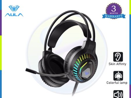 AULA S605 Gaming Headset Computer Headphone 360°Microphone Noise reduction Colorful Breathing Light For Cheap