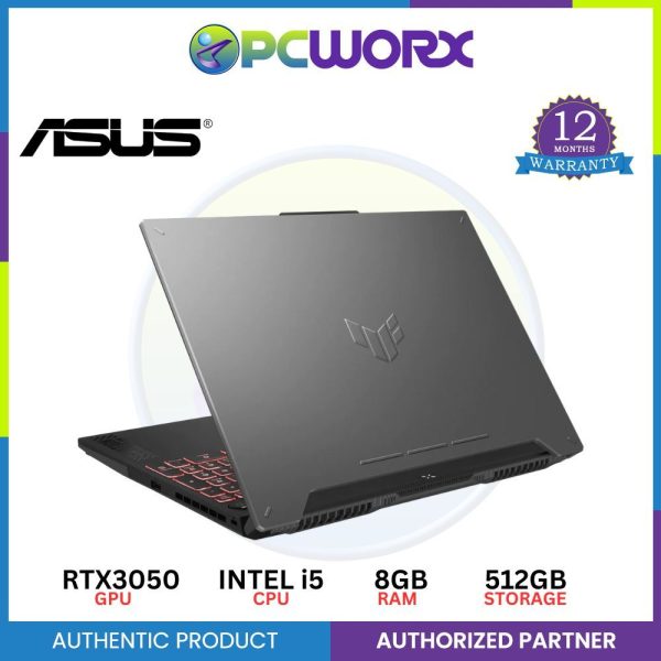 Asus TUF GAMING F15 15.6In 144HZ Core i5-12500H 8GB RAM 512GB SSD NVIDIA RTX3050 4GB Win11 Fashion