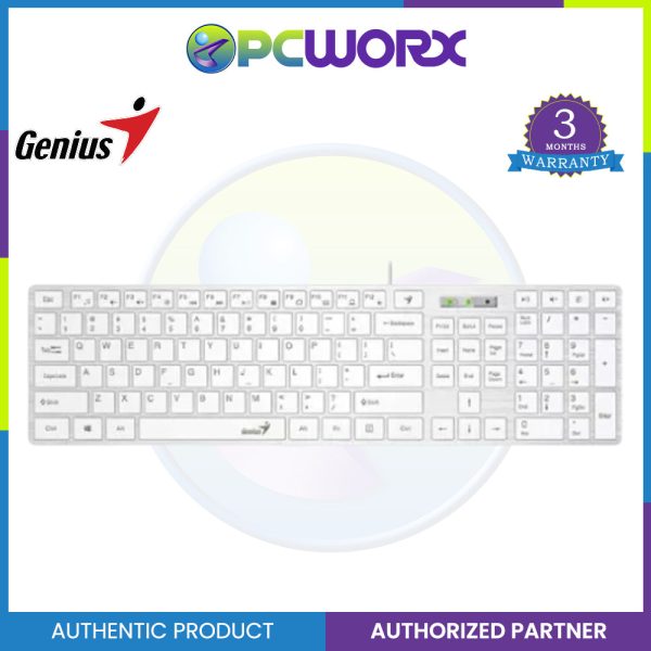 Genius Keyboard Slim Star 126 wired, USB, multimedia, 104 keys, White Online now