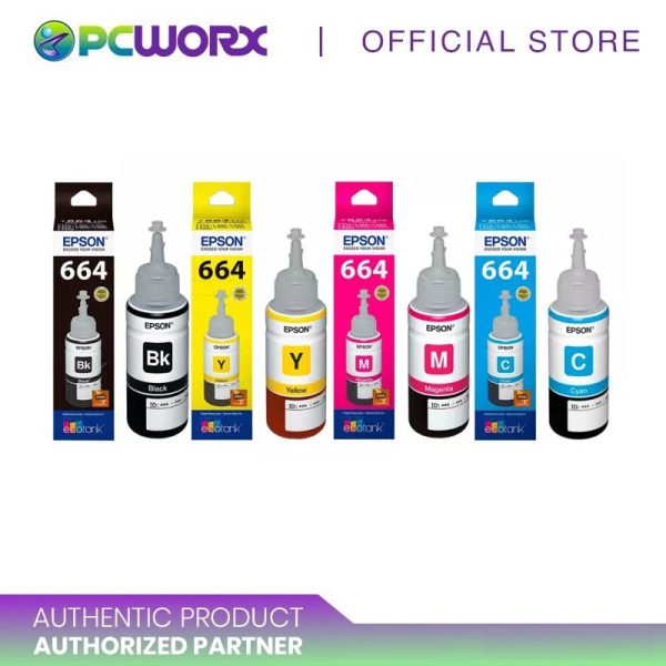 Epson T664 Original Ink Bottle Set (Black, Cyan , Magenta And Yellow) Discount