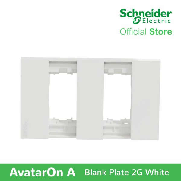 Schneider AvatarOn A 2 gangs Blank Plate - WHITE M3T02-WE Fashion