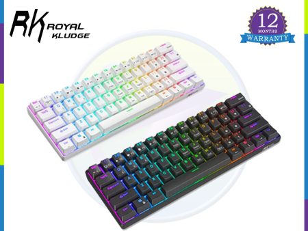 Royal Kludge RK61 Wired 60% - Tri-Mode Mechanical Keyboard RGB Backlit Ultra-Compact Hot-Swappable For Cheap