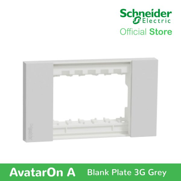 Schneider AvatarOn A 3 gangs Blank Plate - GREY M3T03-GY on Sale