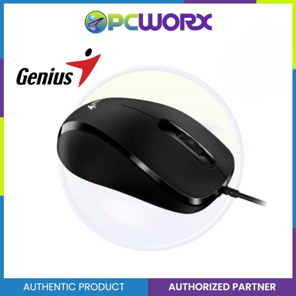 Genius DX-101 USB Full Size Wired Optical Mouse - Black | USB Genius Mouse For Discount