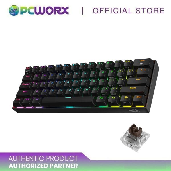 Redragon K530 RGB Draconic Pro TKL Brown Switch Tri-Mode Keyboard Supply