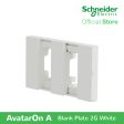 Schneider AvatarOn A 2 gangs Blank Plate - WHITE M3T02-WE Fashion