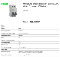 Schneider Easy9 IEC 2P 40A C DIN-Rail Type Miniature Circuit Breaker 230V 6kAIC EZ9F56240 Online Sale