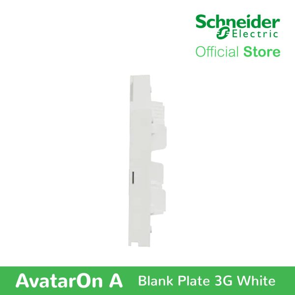 Schneider AvatarOn A 3 gangs Blank Plate - WHITE M3T03-WE Supply