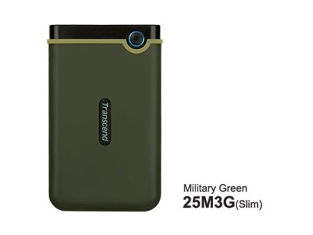 Transcend StoreJet TS2TSJ25M3G 2TB Portable Hard Drive (Military Green) Supply