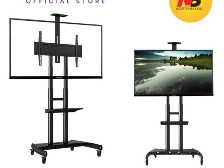 North Bayou NB-AVA1800-70-1P 55 -80  Inch TV Cart Mount | TV Stand | 55 -80  Inch TV Stand Cart | TV Floor Stand Discount