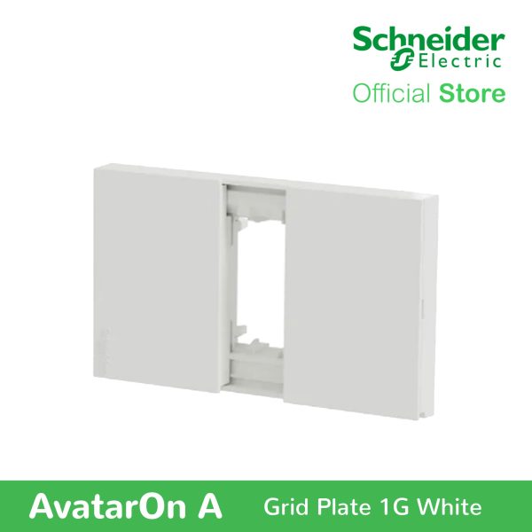 Schneider AvatarOn A 1 gang Grid Plate - WHITE M3T01-WE Discount