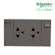 Schneider AvatarOn A Switched Socket Universal 16 A, 250 V, 2G, 3 pin, Black M3T-SIS-BK | Switch Outlet Hot on Sale