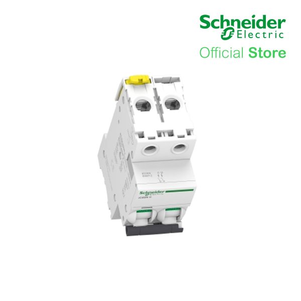 Schneider Acti9 IEC, 2-Pole 63A DIN-Rail Type Circuit Breaker 230 400V 10 KAIC (A9F74263) For Sale