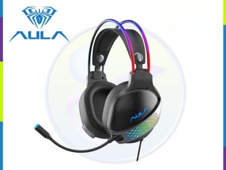 Aula S503 Wired Gaming Headset Head Beam Glow | HD Calling Lightweight Design for PC Laptops For Sale