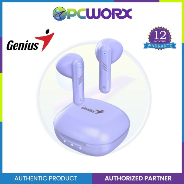 Genius HS-M905 Bluetooth 5.3 Earbuds (White | Light Purple) Bluetooth 5.3 | 3.7 V   40 mAh For Cheap