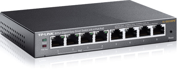 TP-Link TL-SG108PE 8-Port Gigabit Easy Smart Switch with 4-Port PoE Supply