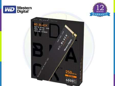 Western Digital WD Black SN770 250GB NVME PCIE GEN4 M.2 Internal SSD (WDS250G3X0E) on Sale