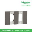 Schneider AvatarOn A 2 gangs Blank Plate - BLACK M3T02-BK Sale