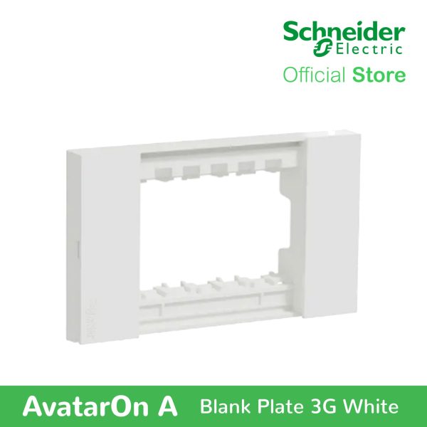 Schneider AvatarOn A 3 gangs Blank Plate - WHITE M3T03-WE Supply